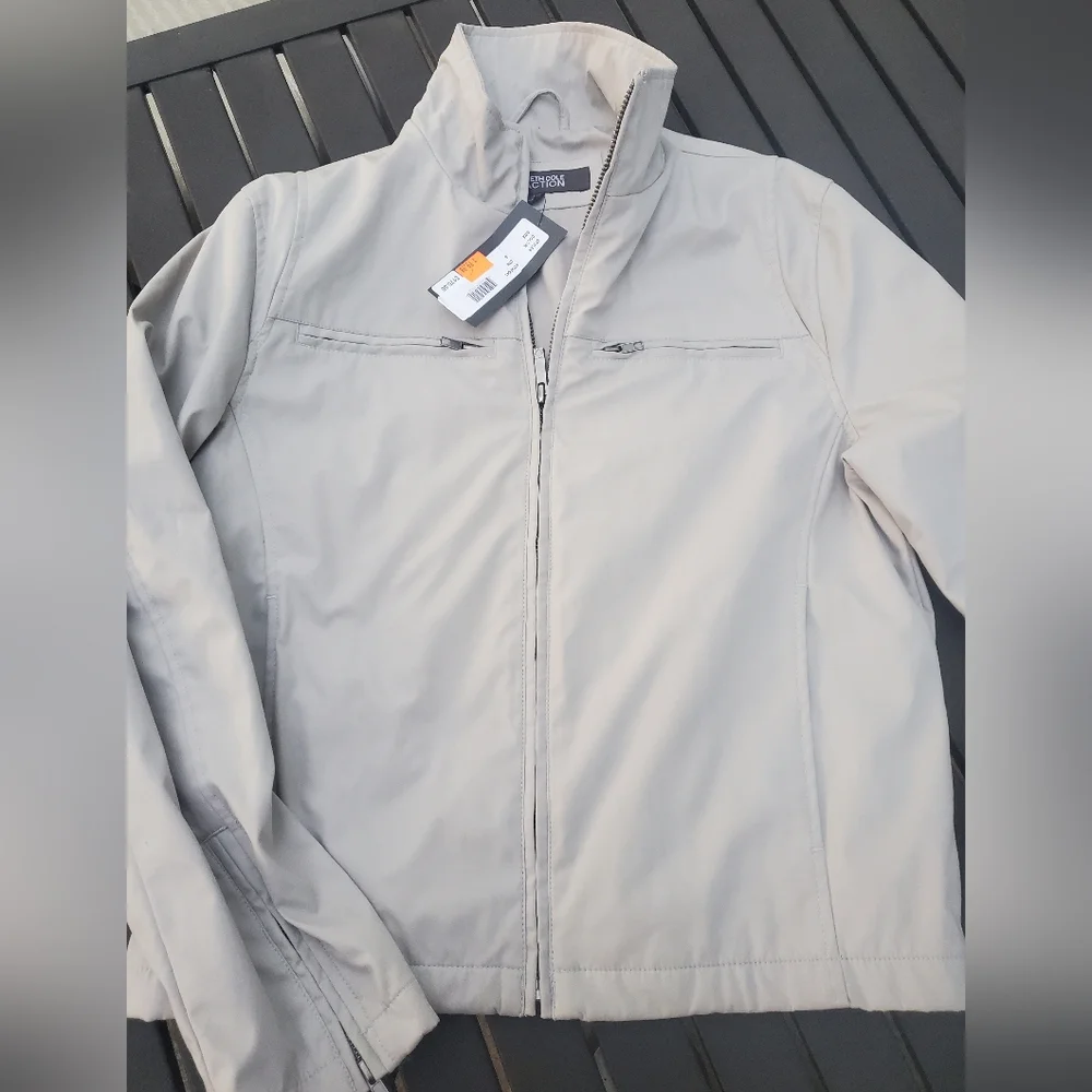 Kenneth Cole Reaction gray light zipper up jacket new with tags size sma…